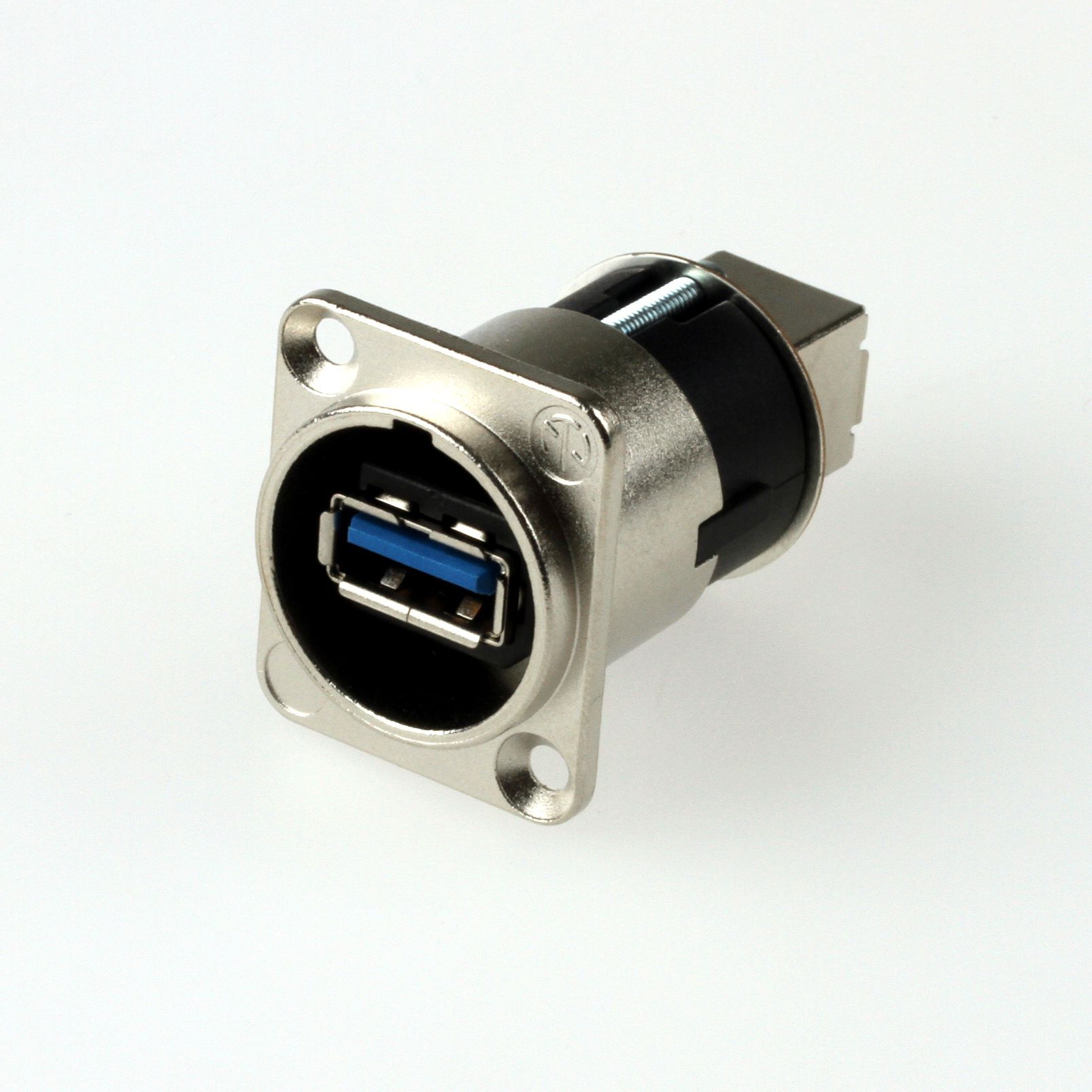 USB 3.0 Einbauadapter von NEUTRIK, D-Gehäuse Metall, silber USB 3.0 Einbauadapter von NEUTRIK, D-Gehäuse Metall, silber