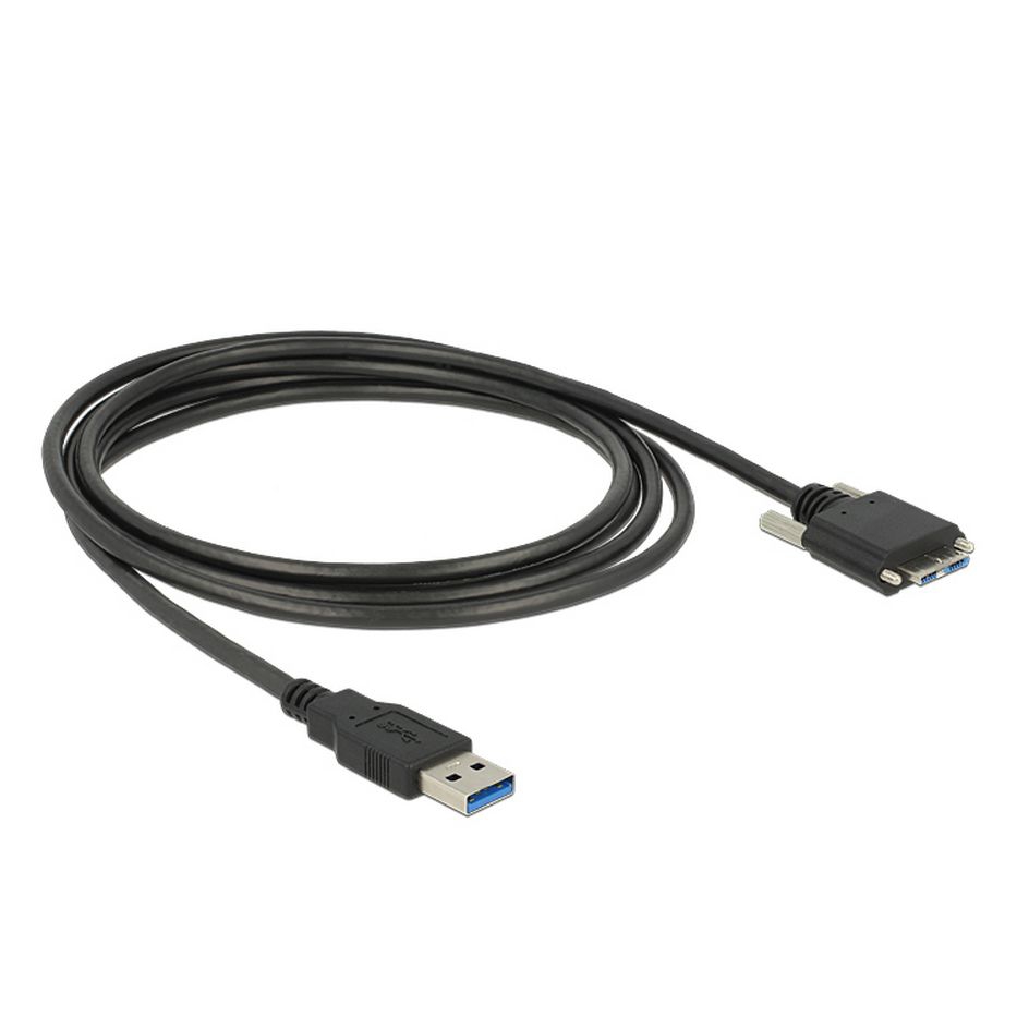 USB 3.0 Kabel A an MICRO B mit Schrauben 3m