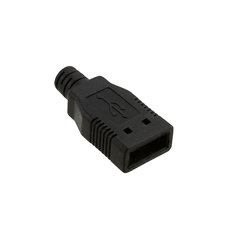Haube für USB-A-Stecker männlich SCHWARZ Haube für USB-A-Stecker männlich SCHWARZ