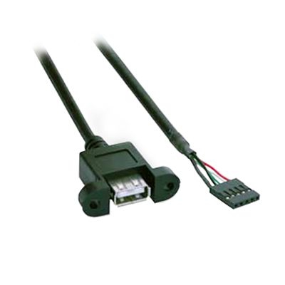 USB-Montagekabel A-Buchse anschraubbar an Boardstecker 20cm (ohne Schrauben) USB-Montagekabel A-Buchse anschraubbar an Boardstecker 20cm (ohne Schrauben)