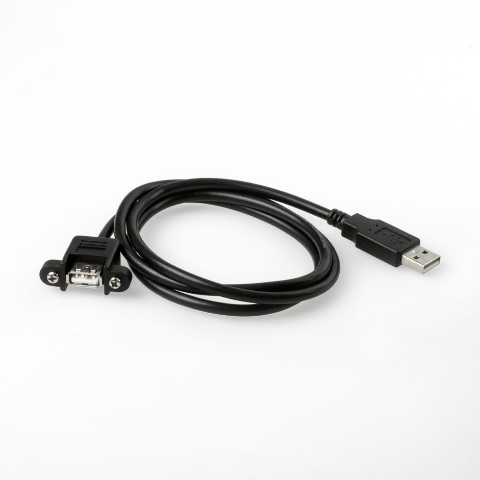 USB 2.0 Montagekabel A-Buchse mit 2 Schrauben an A-Stecker 1m USB 2.0 Montagekabel A-Buchse mit 2 Schrauben an A-Stecker 1m