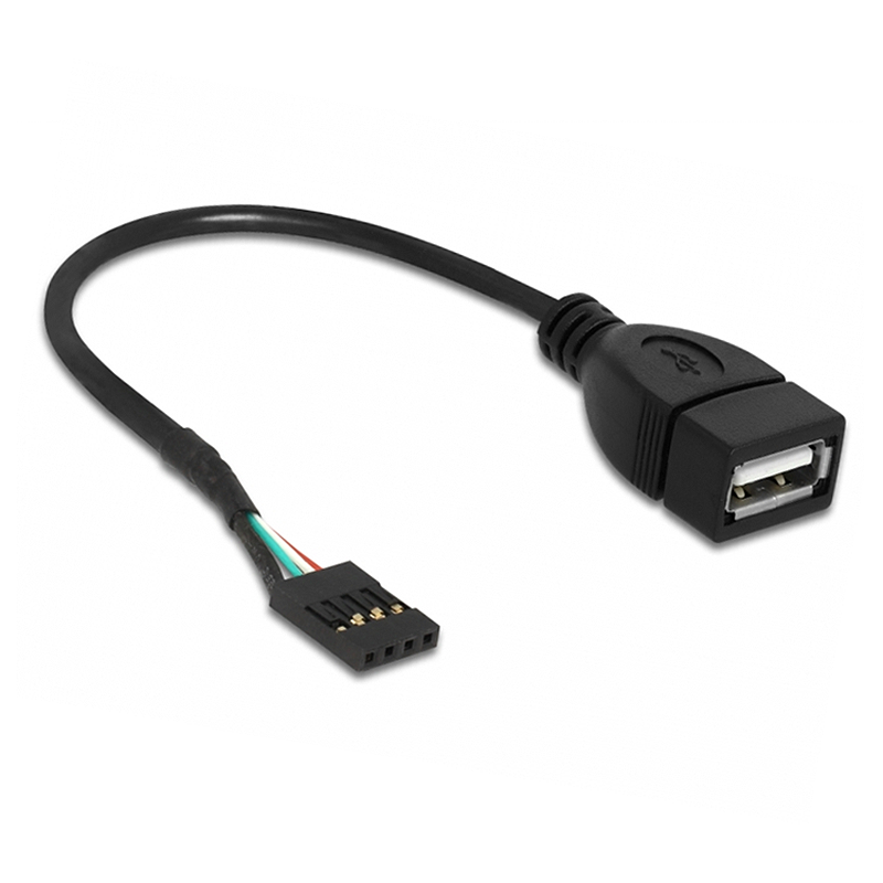 USB 2.0 Adapterkabel A-Buchse an Pfostenfeldverbinder (4-polig) USB 2.0 Adapterkabel A-Buchse an Pfostenfeldverbinder (4-polig)