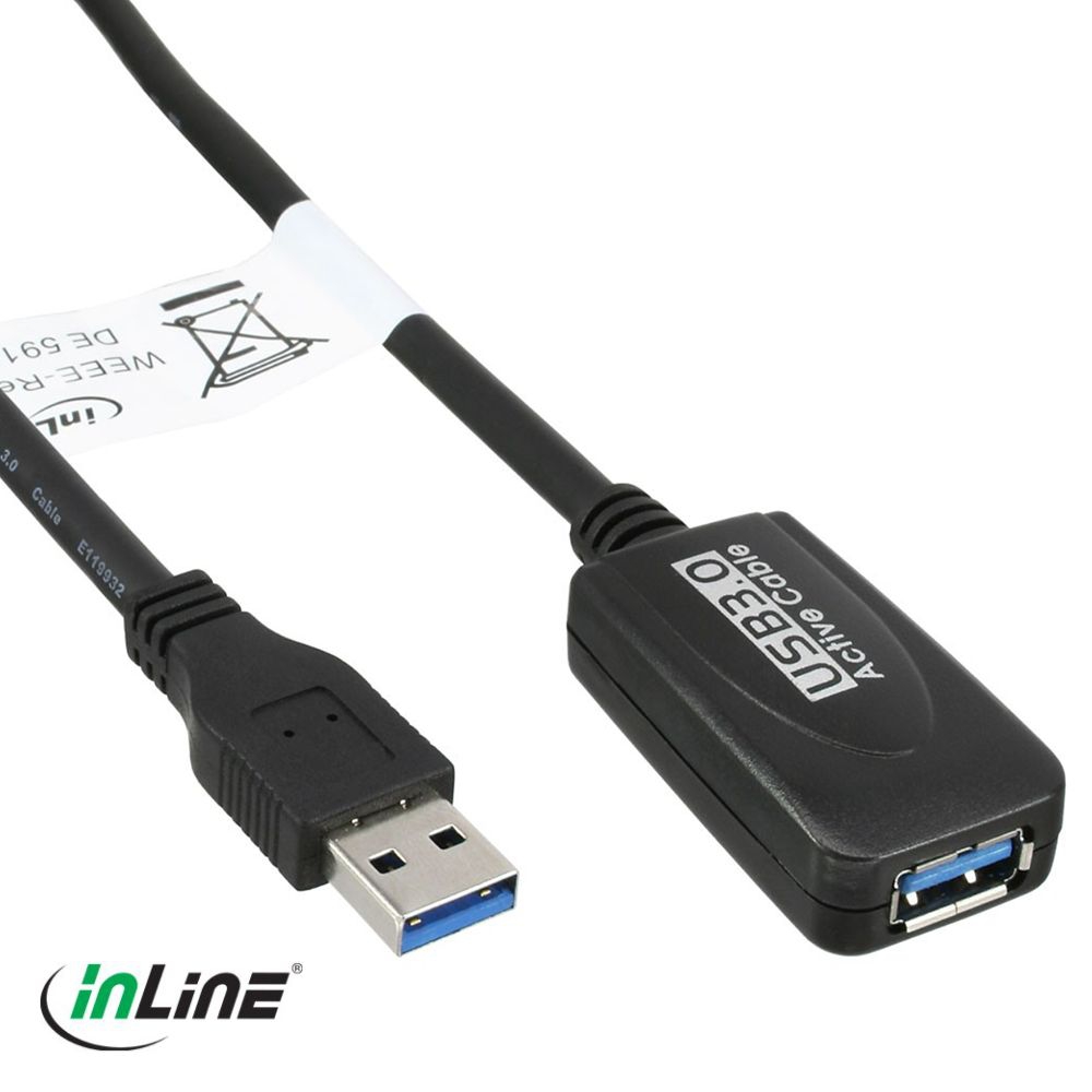 Aktive USB 3.0 Verlängerung mit TI-Chipsatz 5m