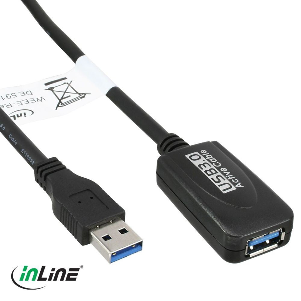 Aktive USB 3.0 Verlängerung mit TI-Chipsatz 5m Aktive USB 3.0 Verlängerung mit TI-Chipsatz 5m
