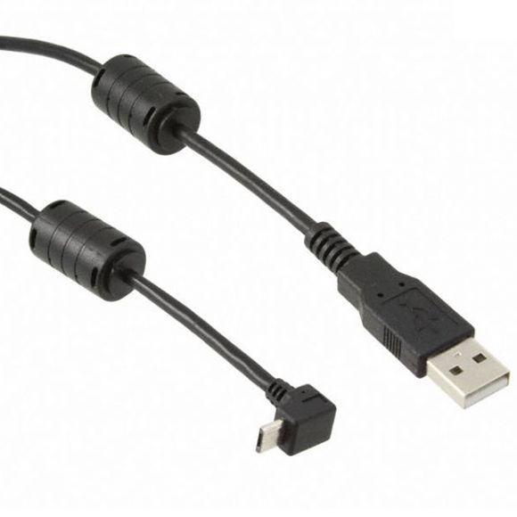MICRO-USB-Kabel: A auf Micro B 90° WINKEL NACH UNTEN 2x Ferrit 50cm