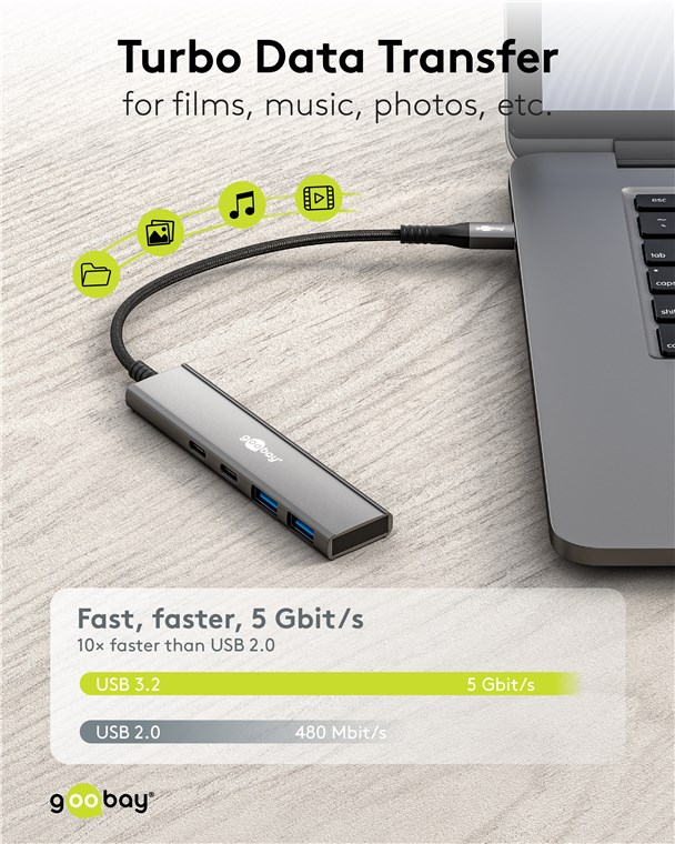 USB-C HUB mit 4 Ports