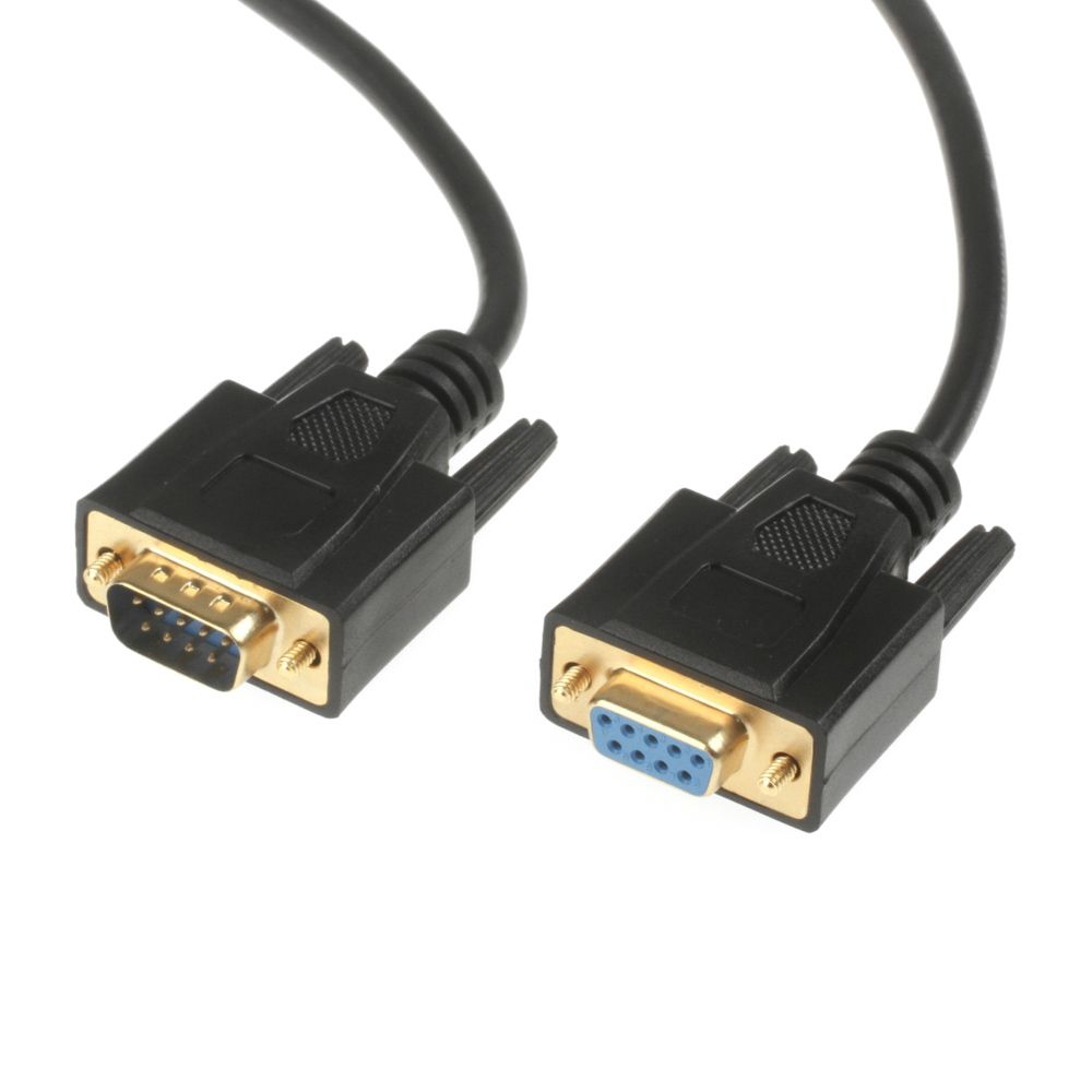 Serielles Kabel DSub-9 Stecker an Buchse PREMIUM-QUALITÄT 10m Serielles Kabel DSub-9 Stecker an Buchse PREMIUM-QUALITÄT 10m