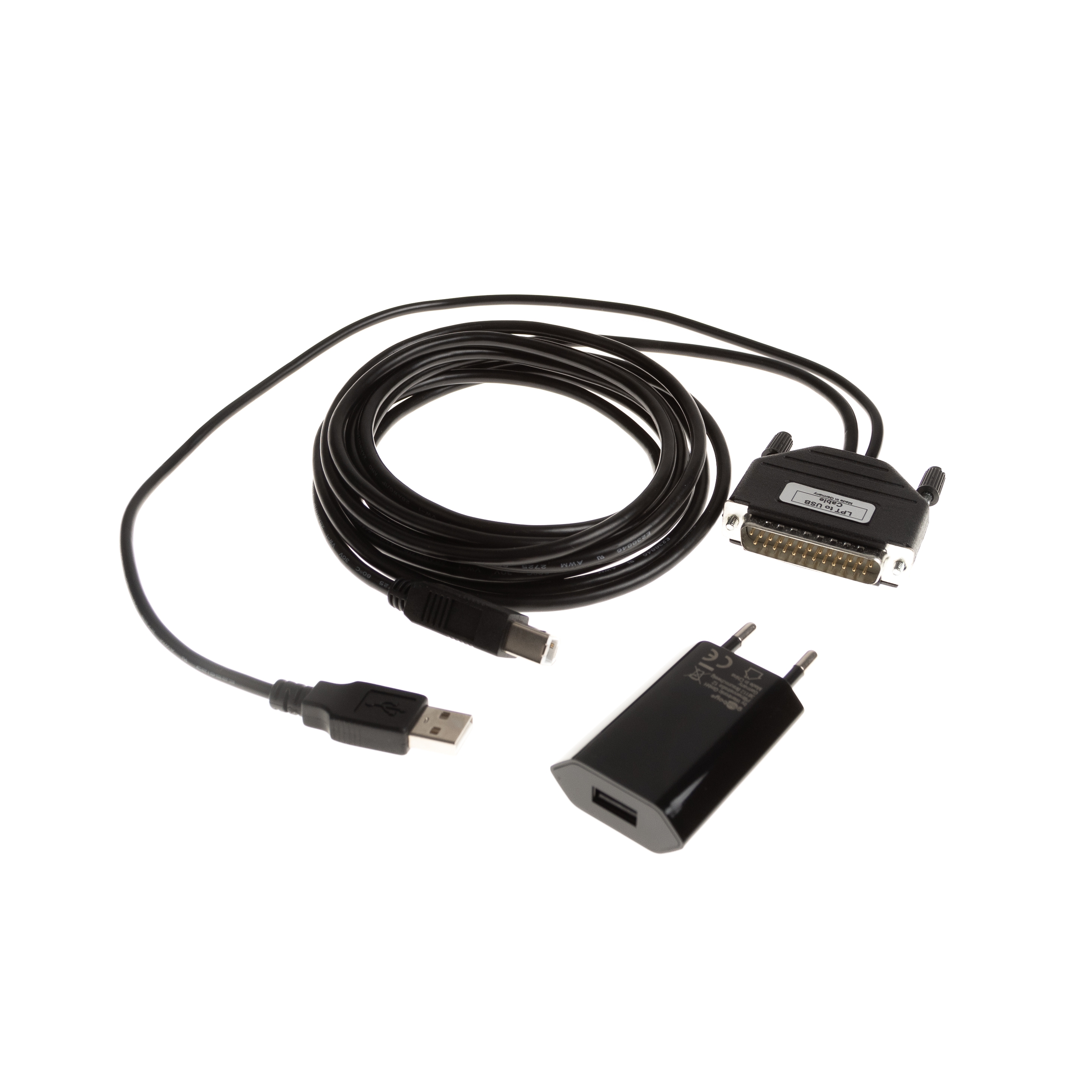 Parallel-USB Reverse Adapter: DSub-25 an USB-B Stecker, LPT2USB, EU Version