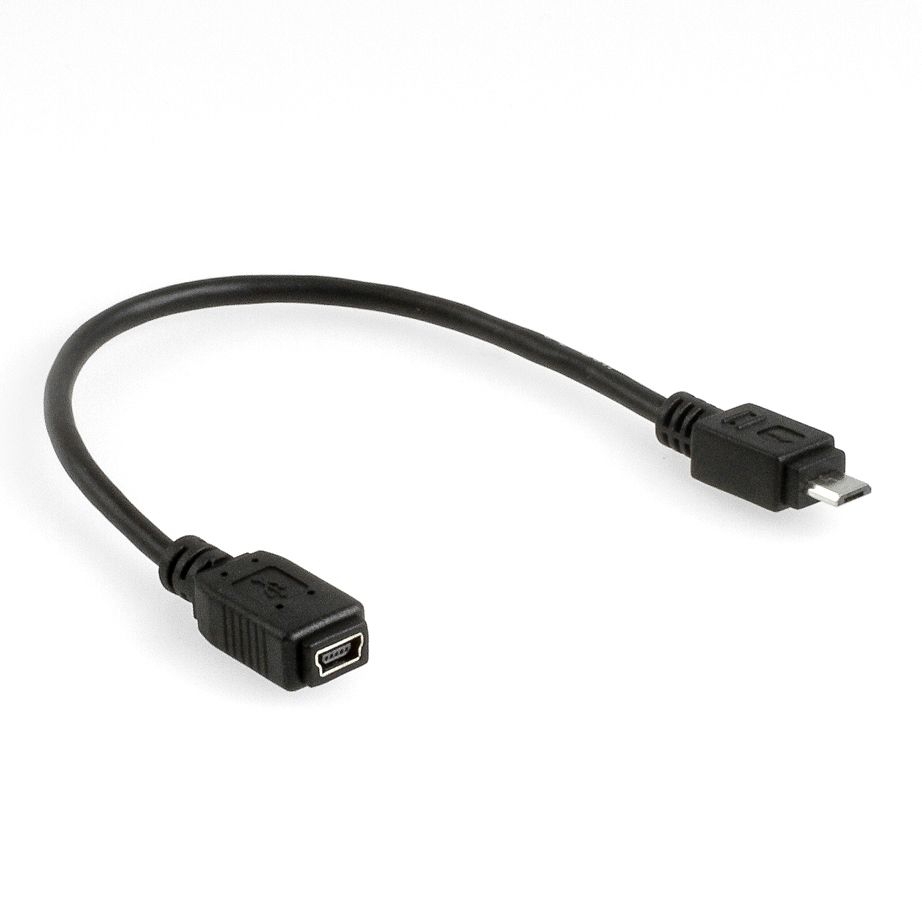Adapterkabel USB Mini B weiblich auf Micro B männlich 20cm Adapterkabel USB Mini B weiblich auf Micro B männlich 20cm