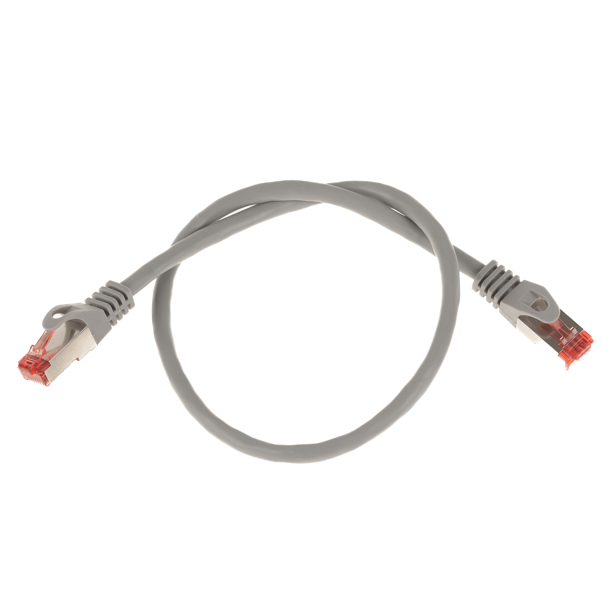 Cat.6 Netzwerkkabel PREMIUM Qualität S/FTP (PIMF) 250Mhz grau 25cm