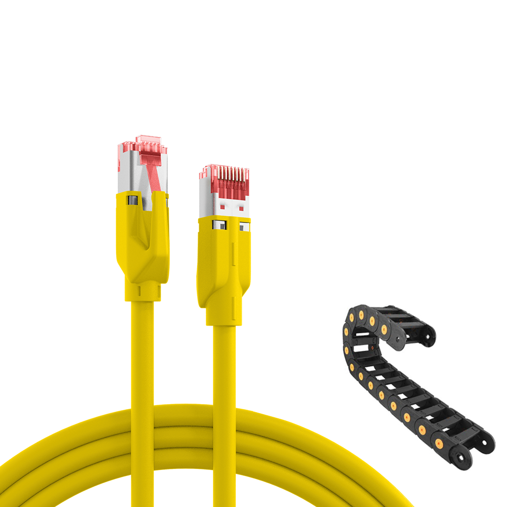 Cat.5e Netzwerkkabel PUR für Industrie u. Schleppkette, 2m Cat.5e Netzwerkkabel PUR für Industrie u. Schleppkette, 2m