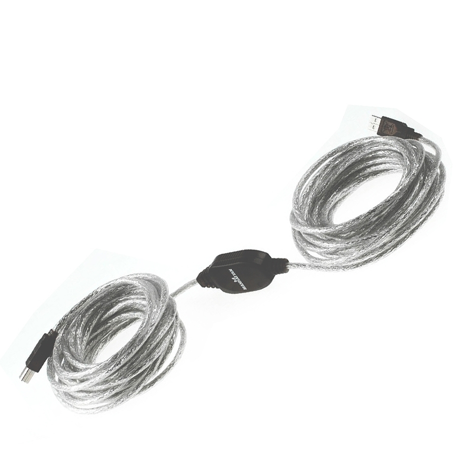 Aktives USB-Kabel AB mit integriertem Signalverstärker 11m Aktives USB-Kabel AB mit integriertem Signalverstärker 11m