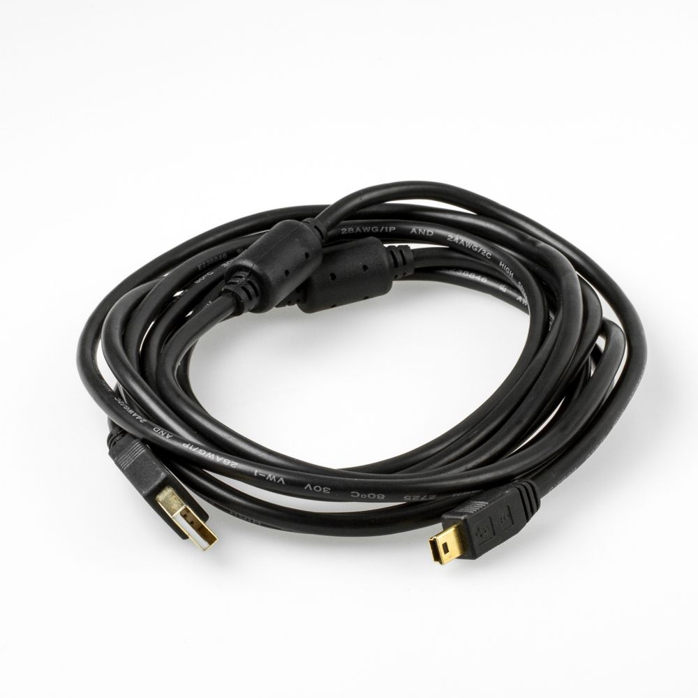 USB 2.0 Kabel A an Mini-B mit 2 Ferritkernen in PREMIUM+ Industriequalität 3m USB 2.0 Kabel A an Mini-B mit 2 Ferritkernen in PREMIUM+ Industriequalität 3m