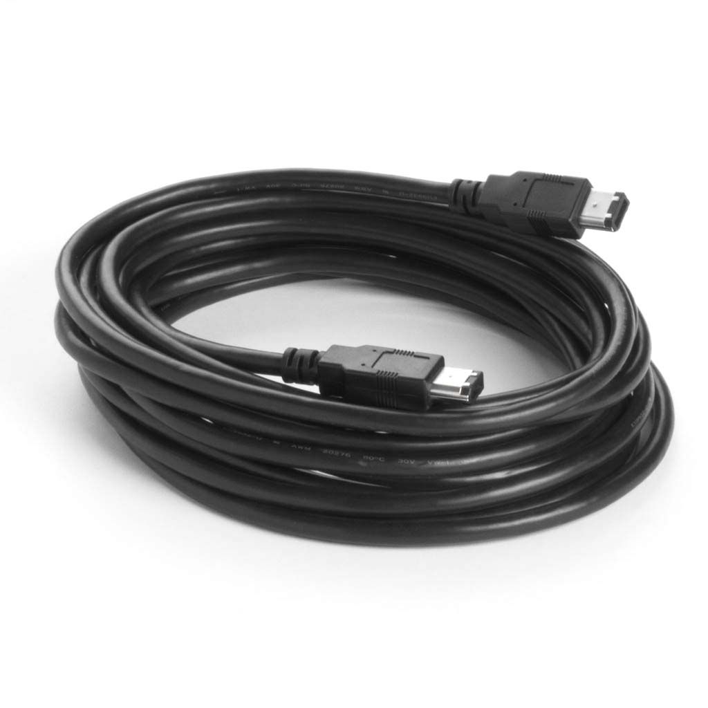 Firewire 400 Kabel 6-polig auf 6-polig 5m IEEE1394a schwarz Firewire 400 Kabel 6-polig auf 6-polig 5m IEEE1394a schwarz