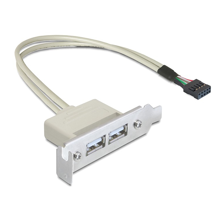 USB 2.0 Slotblech LOW PROFILE, 50cm USB 2.0 Slotblech LOW PROFILE, 50cm