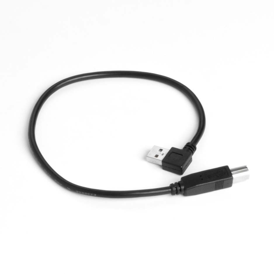 Kurzes USB 2.0 Kabel AB, Stecker A abgewinkelt RECHTS, 40cm Kurzes USB 2.0 Kabel AB, Stecker A abgewinkelt RECHTS, 40cm