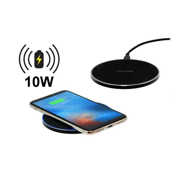 Wireless Qi-Charger für Smartphones, 10W, schwarz Wireless Qi-Charger für Smartphones, 10W, schwarz