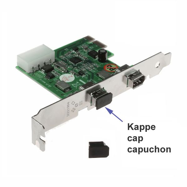 Staubschutzkappen für Firewire 6-pol Buchse, VPE mit 50 Stück Staubschutzkappen für Firewire 6-pol Buchse, VPE mit 50 Stück