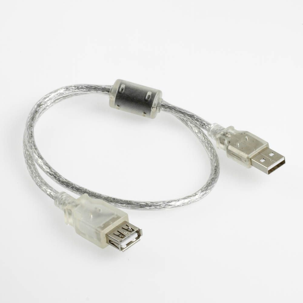 Kurze USB 2.0 Verlängerung AA mit FERRITKERN 50cm