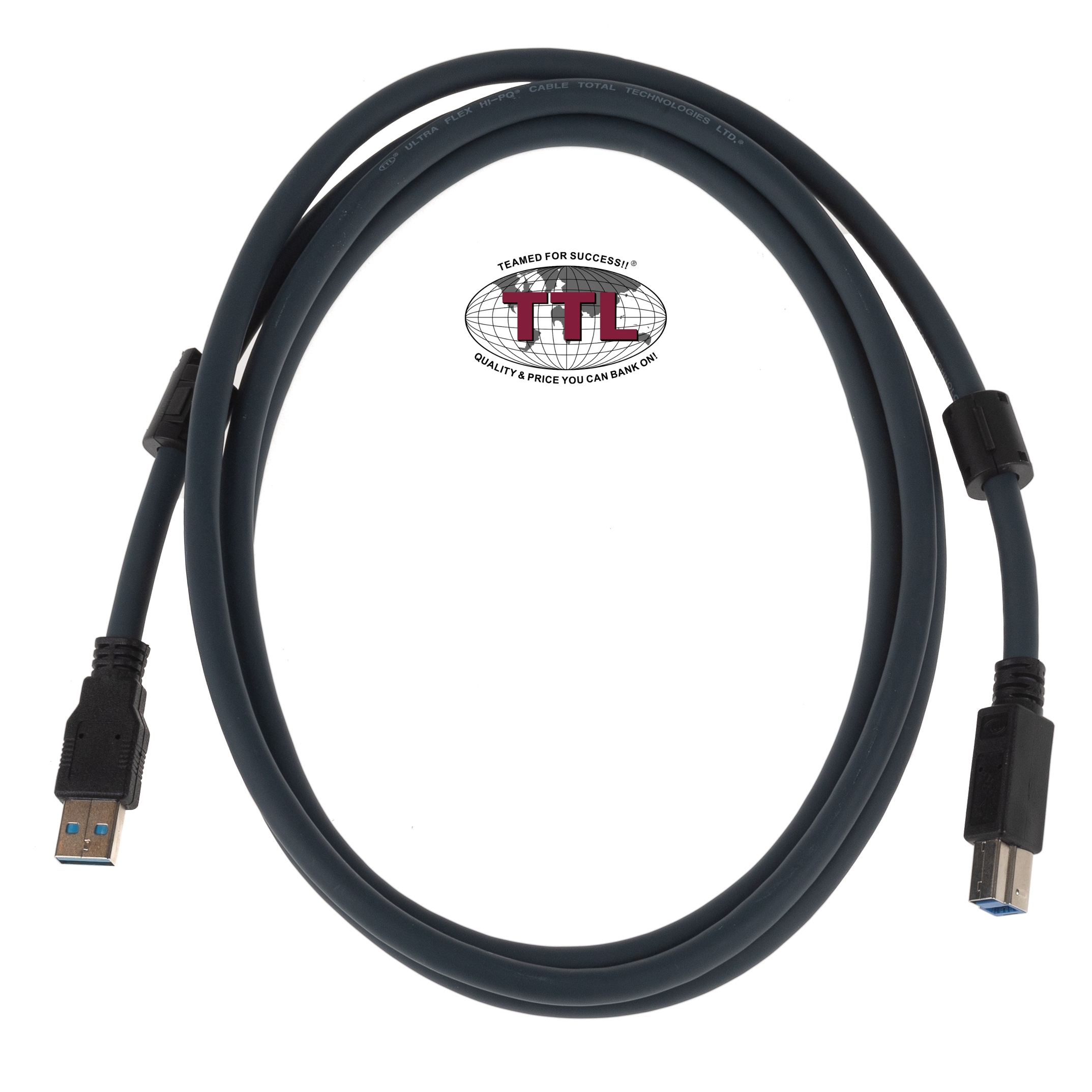 USB 3.0 hochflexibles Industriekabel Qualität PREMIUM+ mit 2 Ferritkernen 3m