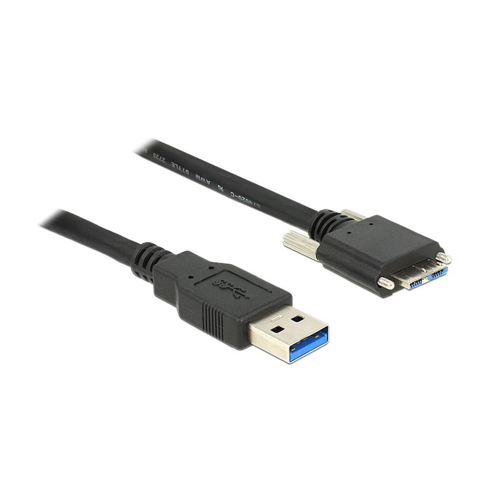 USB 3.0 Kabel A an MICRO B mit Schrauben 25cm