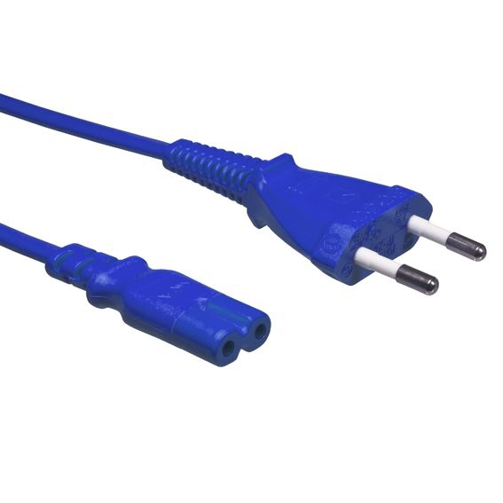2-pol. Stromkabel mit EURO-8-Stecker BLAU 180cm 2-pol. Stromkabel mit EURO-8-Stecker BLAU 180cm