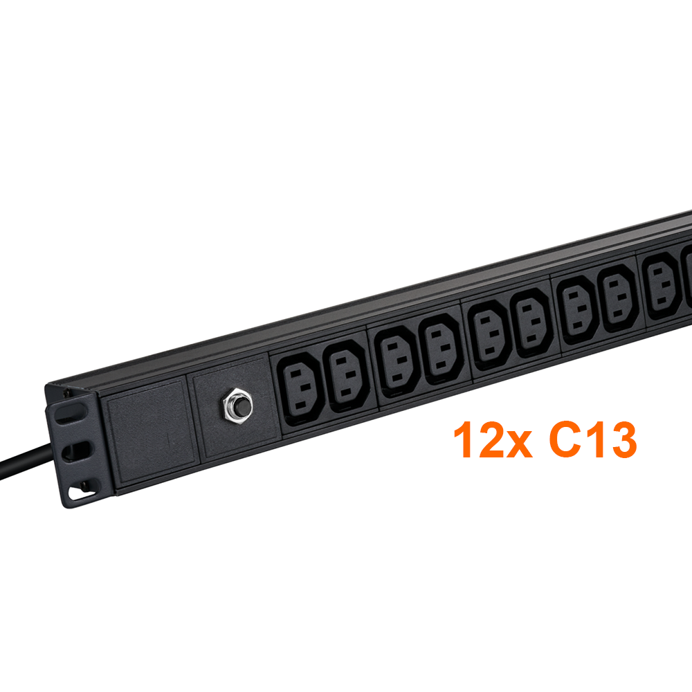 19 Zoll Steckdosenleiste 12-fach für USV mit C14 Stecker 19 Zoll Steckdosenleiste 12-fach für USV mit C14 Stecker