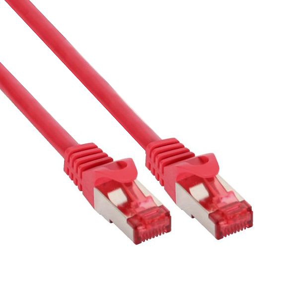 Cat.6 Netzwerkkabel PREMIUM Qualität S/FTP (PIMF) 250Mhz rot 50cm