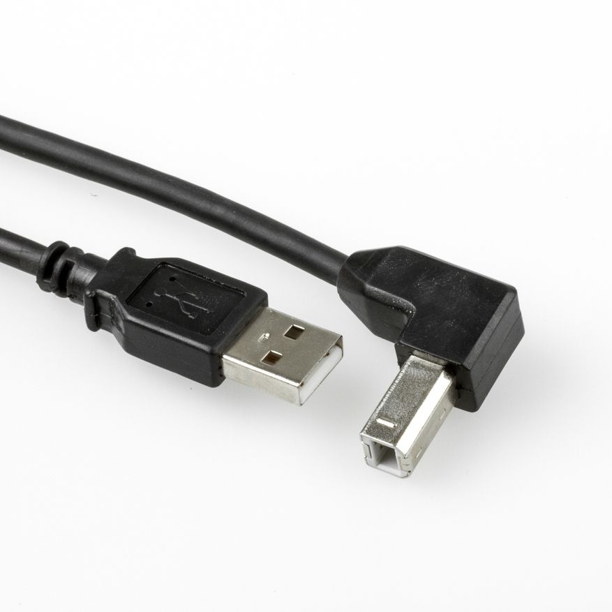 USB-Kabel Stecker B abgewinkelt UNTEN 3m USB-Kabel Stecker B abgewinkelt UNTEN 3m