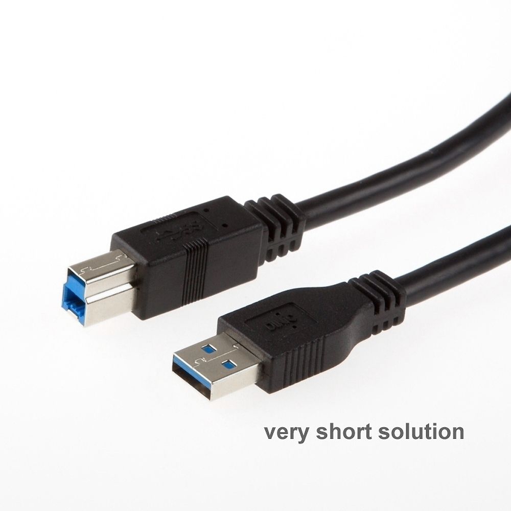 USB 3.0 Kabel AB PREMIUM-Qualität extra kurz 25cm USB 3.0 Kabel AB PREMIUM-Qualität extra kurz 25cm