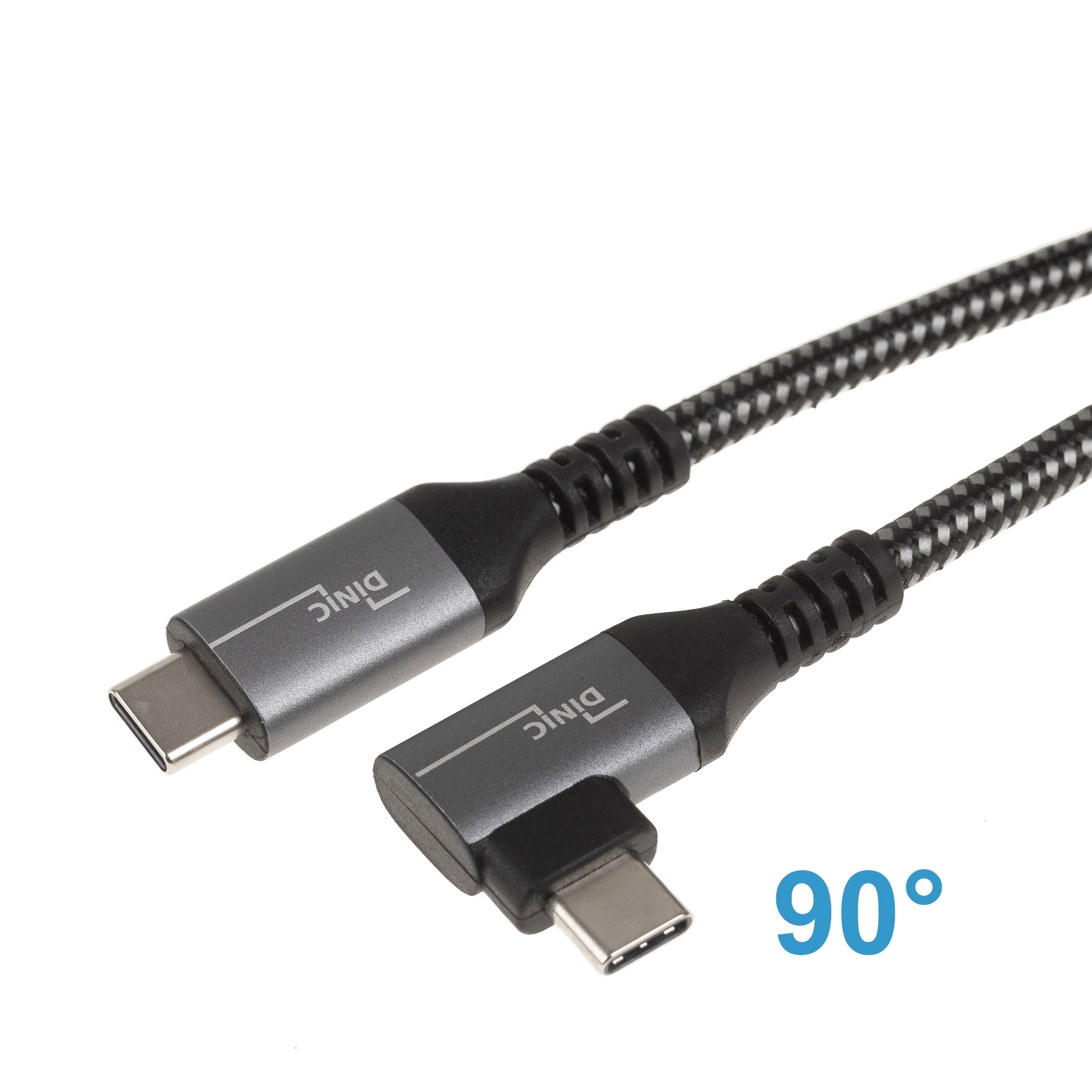 USB 4.0 Kabel, 1x Type-C™ Stecker 90° gewinkelt, 40 Gbps, PD 240 Watt, 8K, 50cm USB 4.0 Kabel, 1x Type-C™ Stecker 90° gewinkelt, 40 Gbps, PD 240 Watt, 8K, 50cm