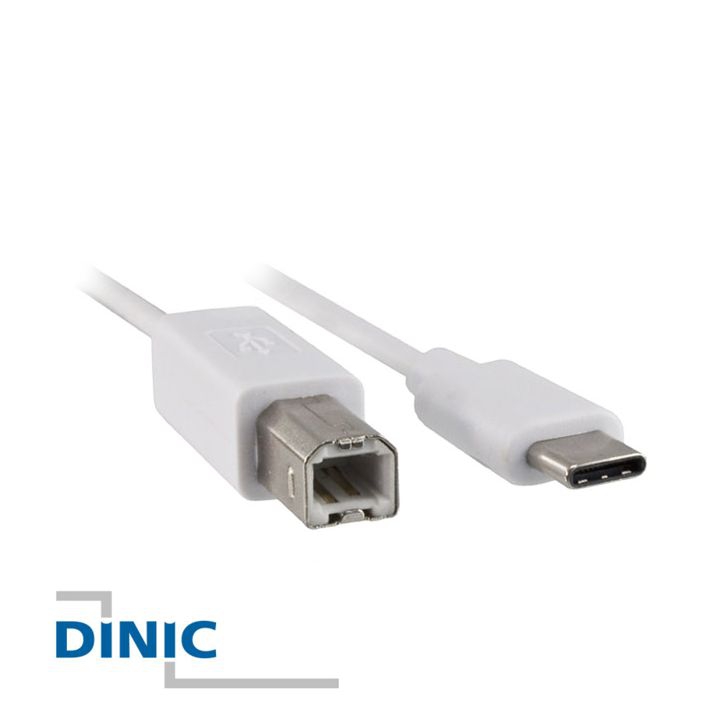 USB 2.0 Kabel Type-C™ Stecker auf B Stecker 2m weiss USB 2.0 Kabel Type-C™ Stecker auf B Stecker 2m weiss