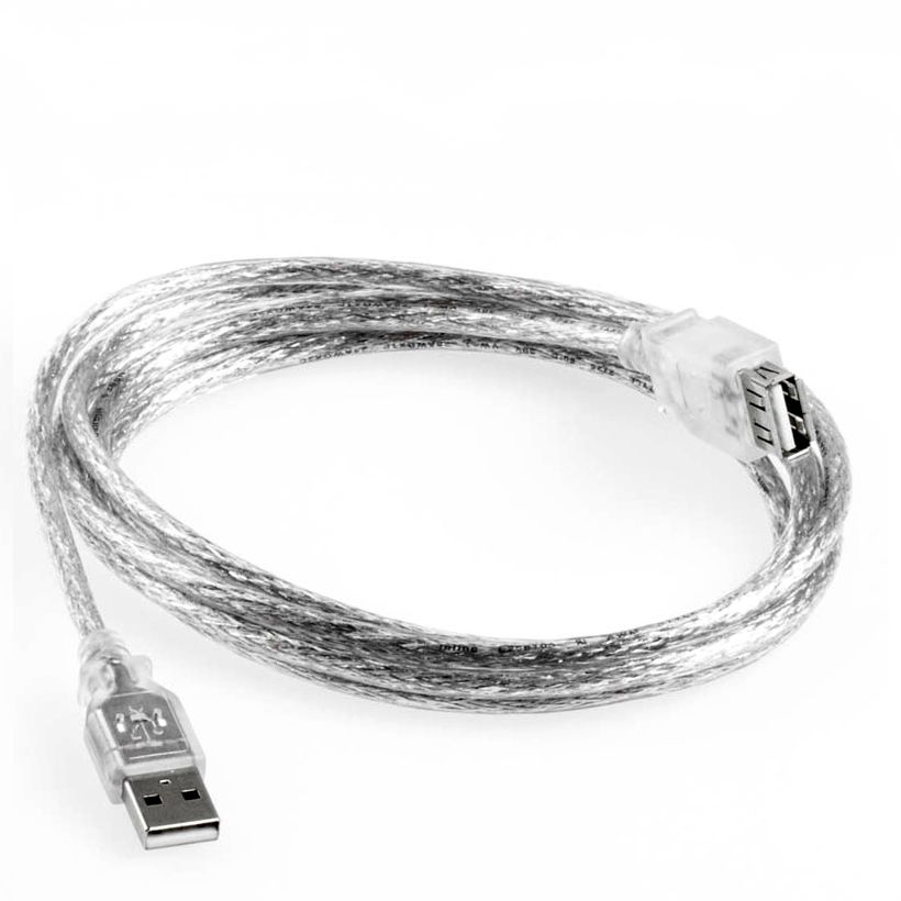 USB 2.0 Verlängerungskabel PREMIUM-Qualität silber 2m