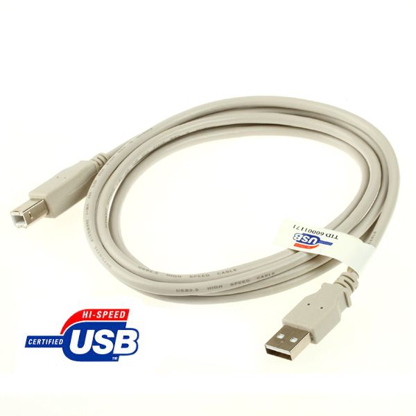 USB-Kabel AB AWG28-1P AWG24-2C zertifiziert 2m