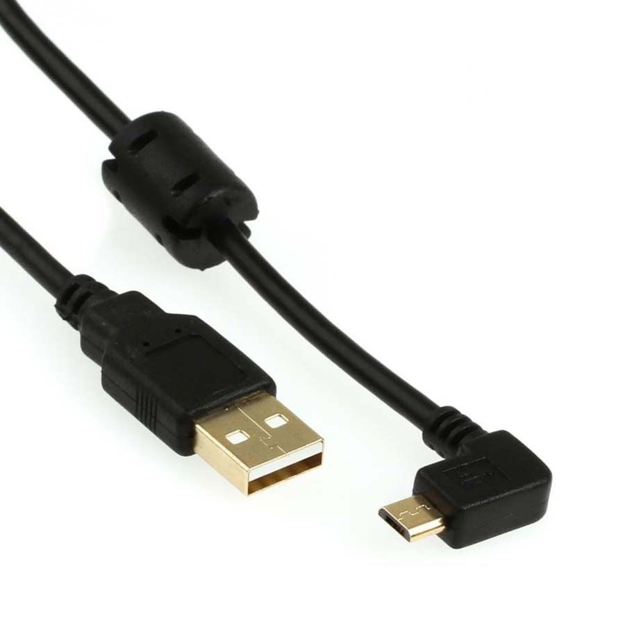 Abgewinkeltes MICRO-USB-Kabel: A-Stecker auf Micro-B 90° WINKEL RECHTS 1m