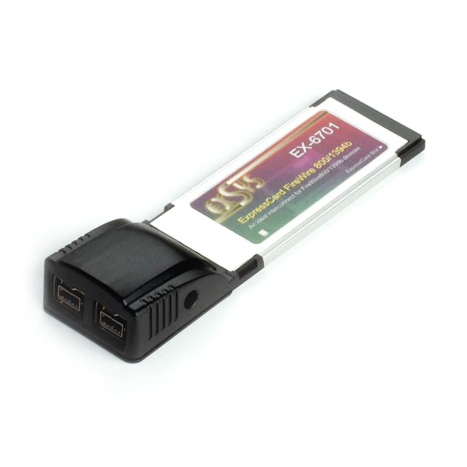 ExpressCard Firewire 800 IEEE-1394b TI 34mm EXSYS