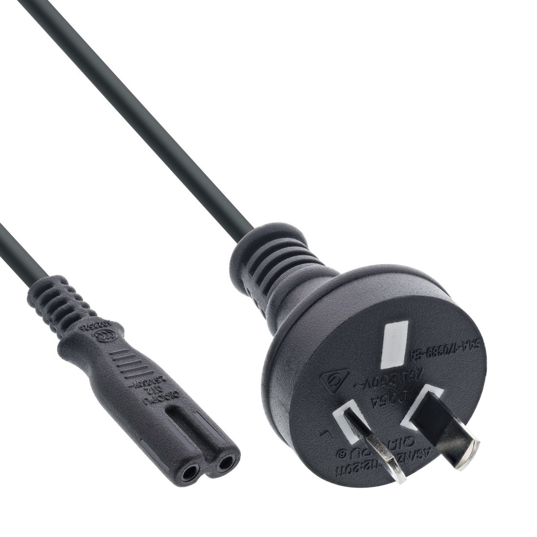 Stromkabel für AUSTRALIEN mit 2-poligem Euro-8-Stecker 180cm Stromkabel für AUSTRALIEN mit 2-poligem Euro-8-Stecker 180cm