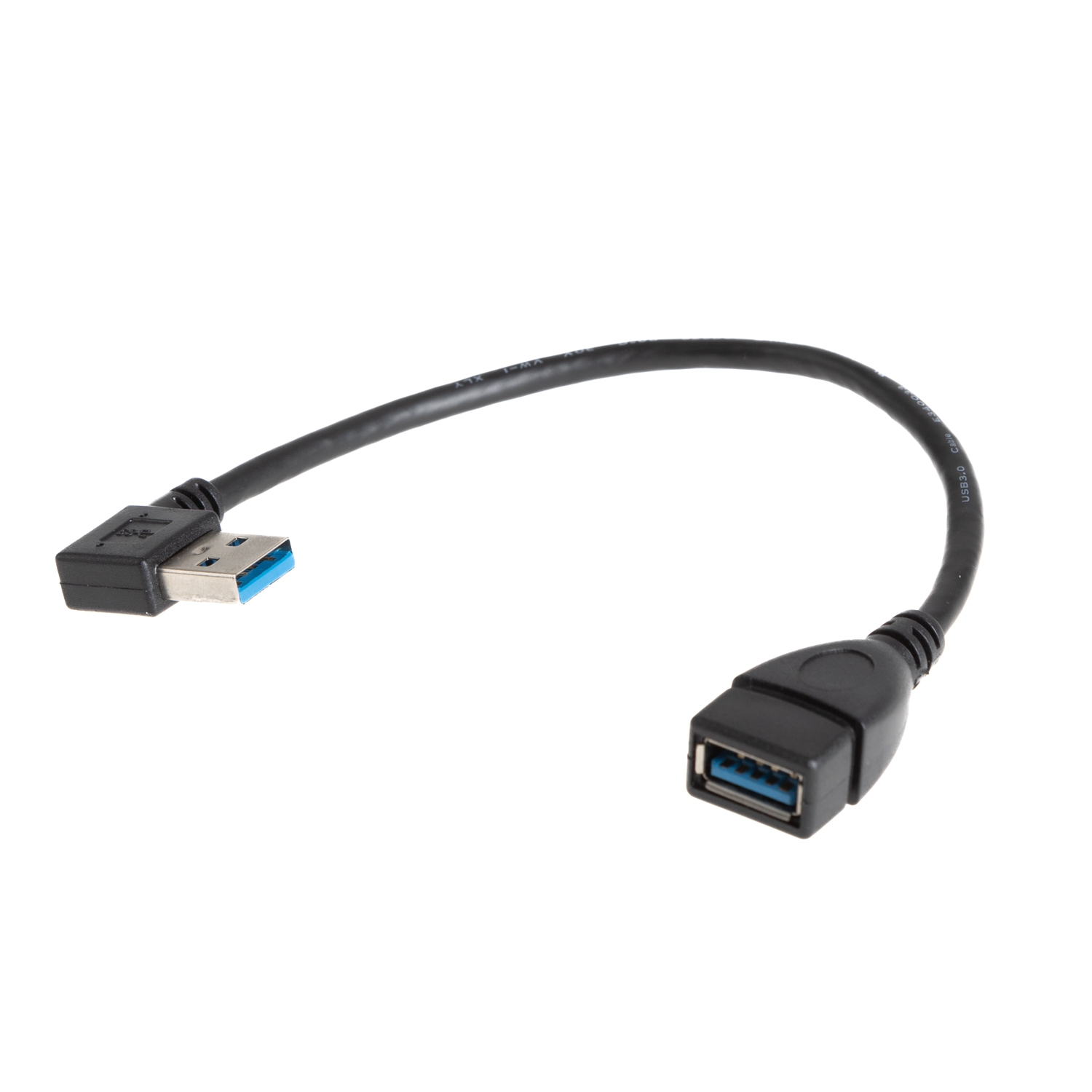 USB 3.0 Verlängerung AA ABGEWINKELT LINKS ca. 20cm