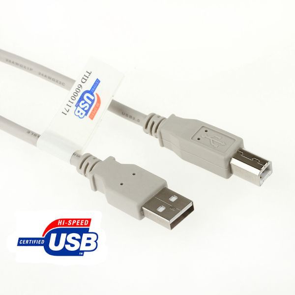 USB-Kabel AB AWG28-1P AWG24-2C zertifiziert 3m USB-Kabel AB AWG28-1P AWG24-2C zertifiziert 3m