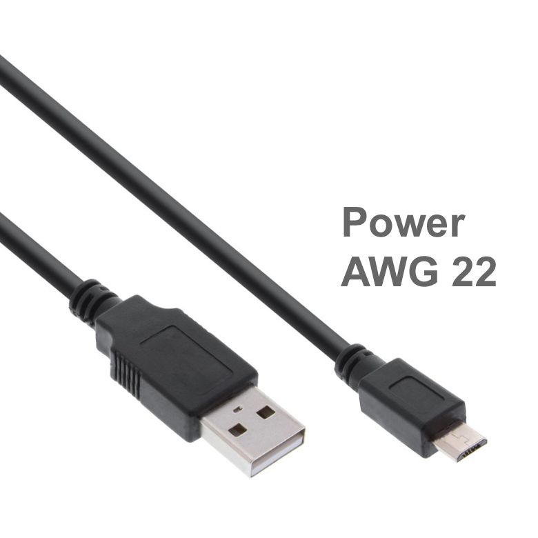 MICRO USB 2.0 Kabel PREMIUM+ mit verstärkten Poweradern AWG22 30cm MICRO USB 2.0 Kabel PREMIUM+ mit verstärkten Poweradern AWG22 30cm