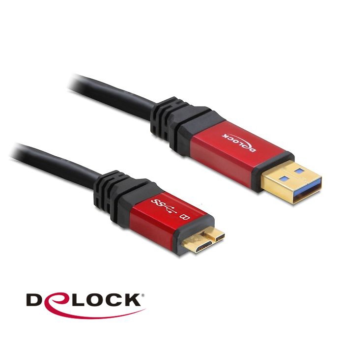 USB 3.0 Kabel A an MICRO B PREMIUM Qualität mit Metallsteckern 3m USB 3.0 Kabel A an MICRO B PREMIUM Qualität mit Metallsteckern 3m