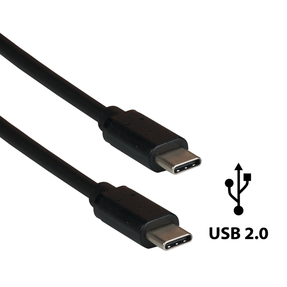USB 2.0 Kabel mit 2x Type-C™ Stecker, max. 480 Mbps, 1m USB 2.0 Kabel mit 2x Type-C™ Stecker, max. 480 Mbps, 1m