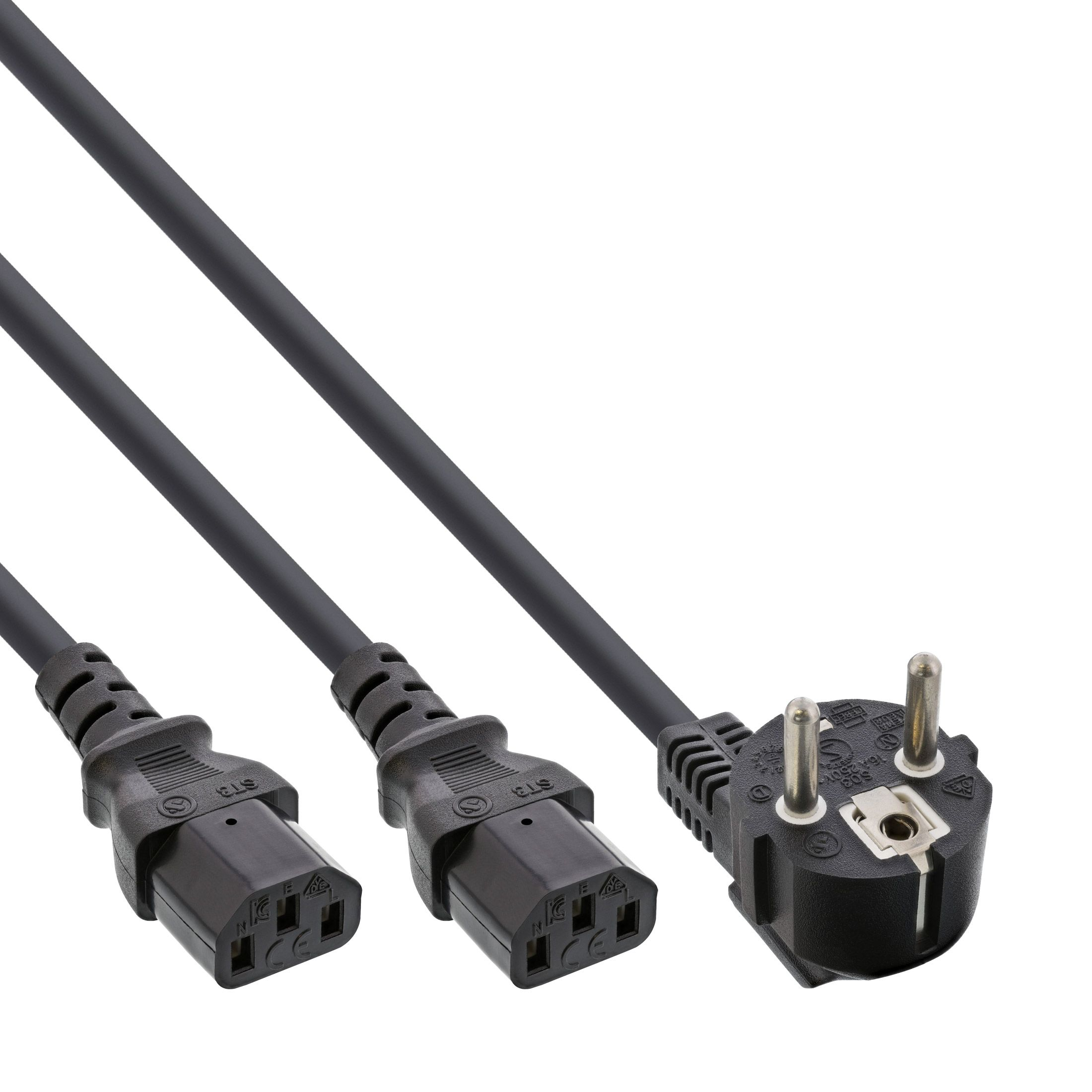 4449fbf2b2b0b74c4009541737b8cef0784eb690 Kaltgeräte-Y-Verzweigung für 2 Geräte (150cm + 2x 150cm) 3m