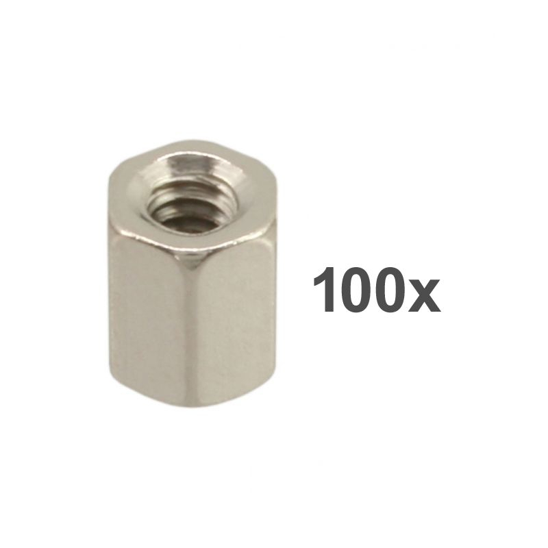 Doppelmuttern mit Innengewinde UNC 4-40, 100er Pack Doppelmuttern mit Innengewinde UNC 4-40, 100er Pack