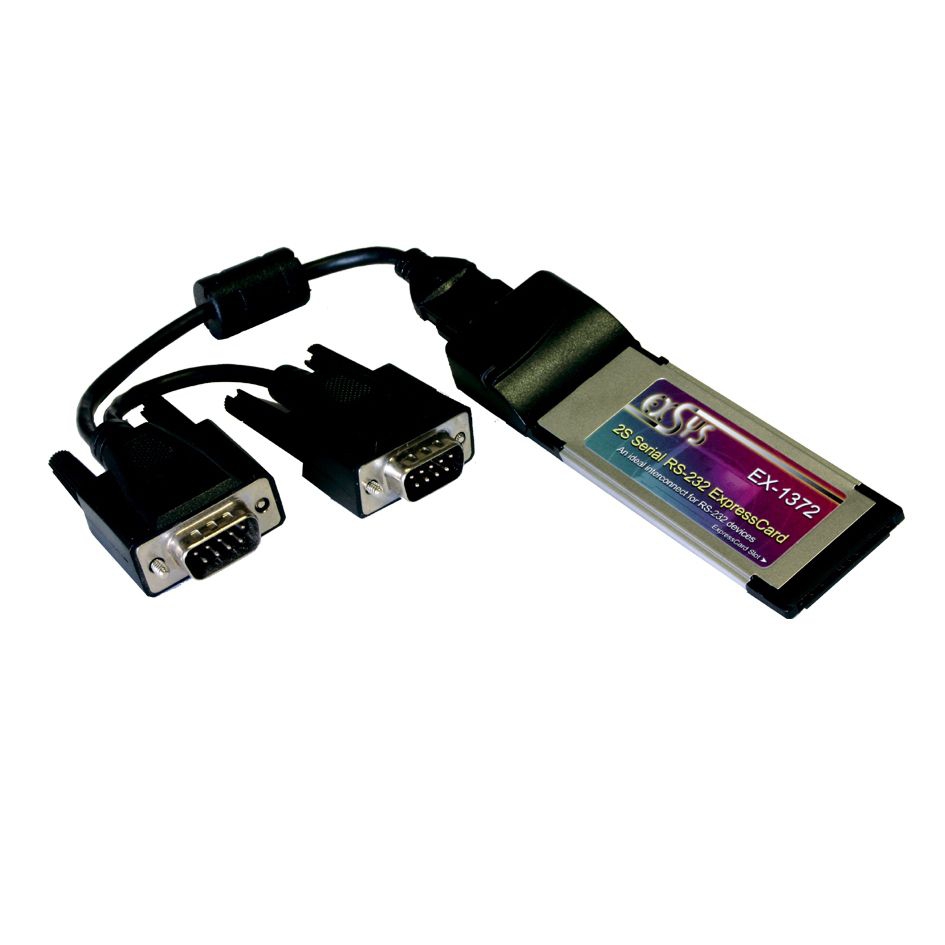 ExpressCard Seriell RS-232 34mm 2 Ports, EXSYS EX-1372 ExpressCard Seriell RS-232 34mm 2 Ports, EXSYS EX-1372
