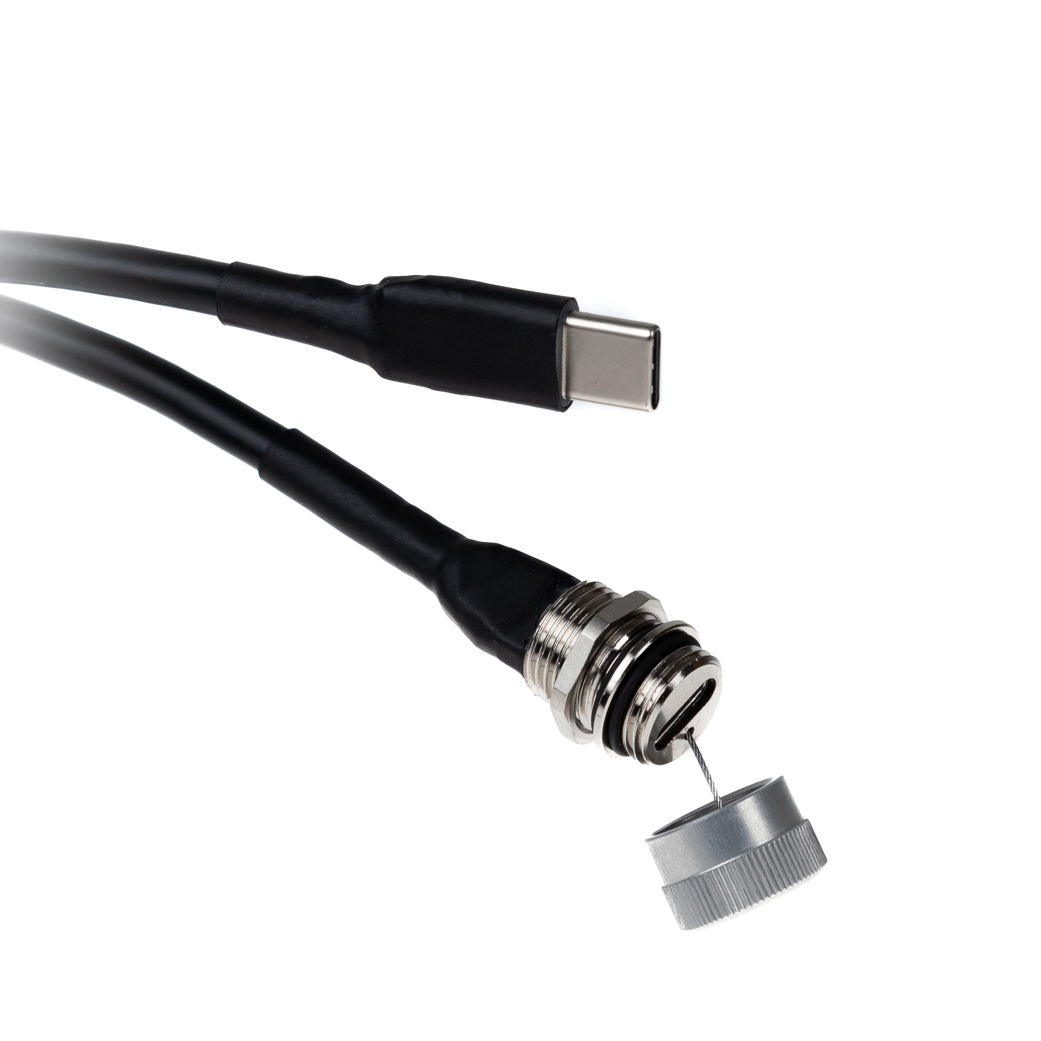 USB Type-C™ Panel Montagekabel 20cm, M12, Buchse-Stecker, IP67 USB Type-C™ Panel Montagekabel 20cm, M12, Buchse-Stecker, IP67