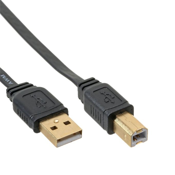 USB-Kabel AB als Flachkabel, 50cm