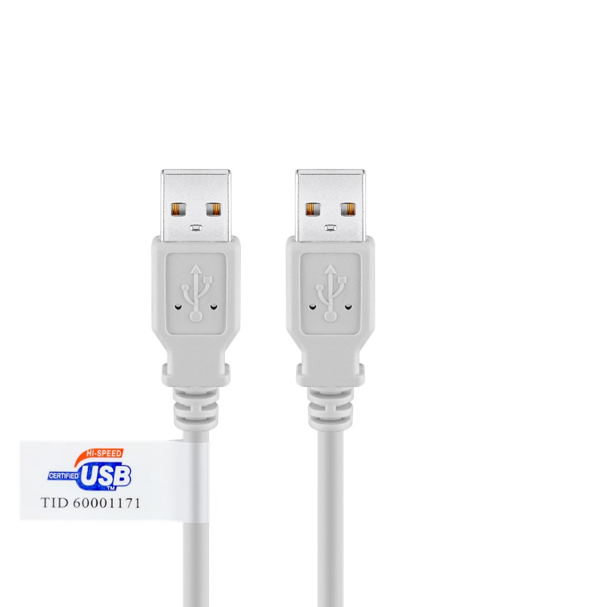 2da816473e182baa5f8ee57d80dd3c2af08ff13c USB 2.0 Spezialkabel mit 2x A Stecker 3m zertifiziert