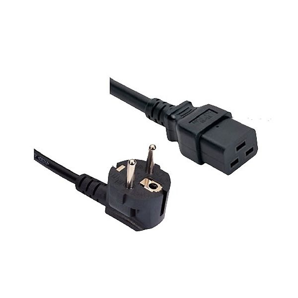 Stromkabel C19 16A mit Netzstecker CEE 7/7 an IEC60320-C19 180cm Stromkabel C19 16A mit Netzstecker CEE 7/7 an IEC60320-C19 180cm