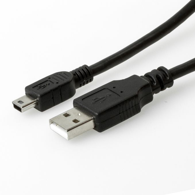 Kurzes USB-Kabel A an Mini B ca. 16cm